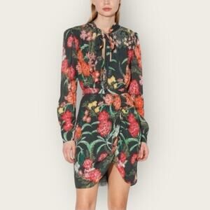 NWT | Walter Baker | ​Willette Floral Tie Sheath Mini Dress | Green | Size 10